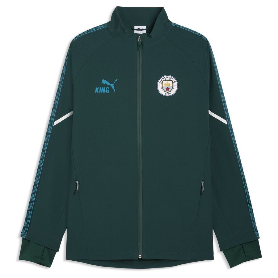 Manchester City Track Jacket King Ultimate Anthem - Green Terrain/Tropical Blue - Men's-SoccerKits Hub | Buy Soccer Jerseys Online